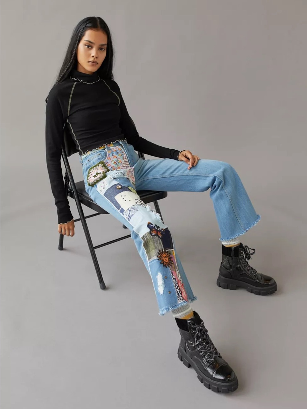 NWT Urban Outfitters BDG High-Waisted Flare Jean - Indigo Craft Sz 28 Z494 - Picture 4 of 9